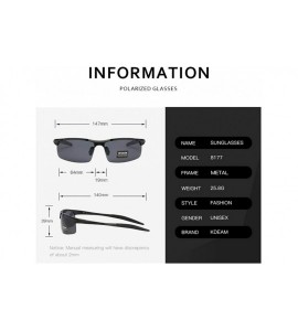 Sport Aluminum Magnesium Metal Glasses High Definition Polarizing Driver's Sunglasses for Outdoor Sports - Silver/Black - CU1...