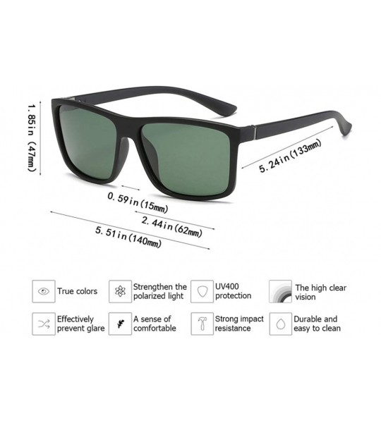 Oversized Polarized Sunglasses for Men Driving Mens Sunglasses Rectangular Vintage Sun Glasses For Men/Women - CH188CEKISZ $2...