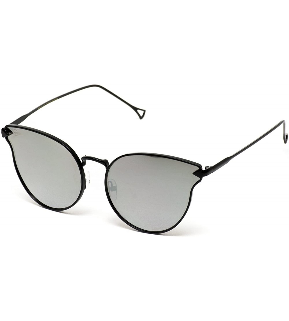 Cat Eye Fashion Cat Eye Metal Frame Reflective Sunglasses - CN12O38WP0S $18.65