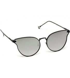 Cat Eye Fashion Cat Eye Metal Frame Reflective Sunglasses - CN12O38WP0S $18.65