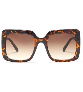 Square Hot Retro Women Sexy Leopard Frame Sunglasses 2019 New Fashion Square Glasses UV400 - Leopard - CU18MG4QUHR $23.80