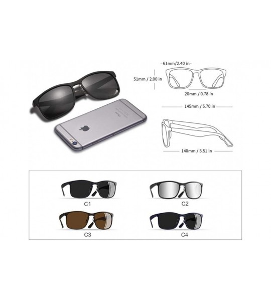 Oversized Polarized Sunglasses Men Driving Sunglasses Coating C1Black - C2gray - CI18YZTYTW6 $30.10