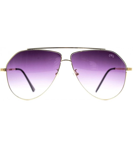 Aviator F065 Fashion Aviator - for Womens-Mens 100% UV PROTECTION - Gold-browndegrade - CZ192THOHNX $35.07