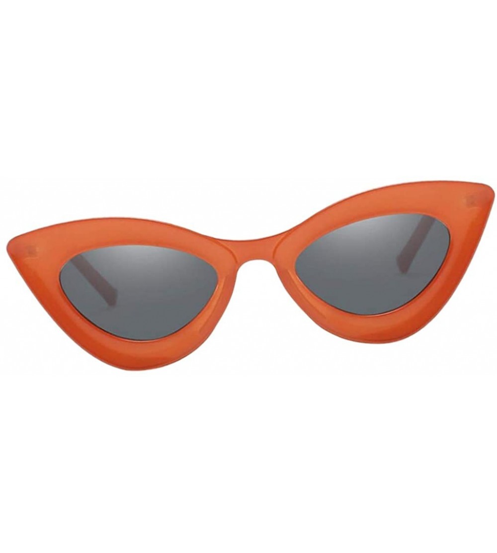 Cat Eye Fashion Womens Cat Eye Sunglasses Outdoor Party Eyewear UV Protection Shades - Orange - CH190220Q87 $20.66