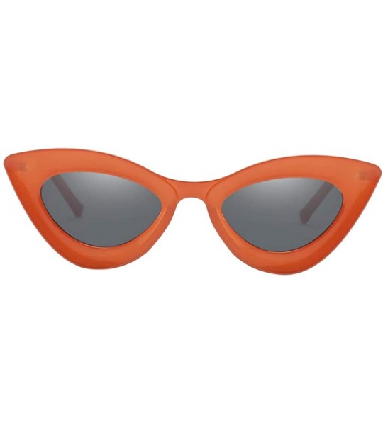 Cat Eye Fashion Womens Cat Eye Sunglasses Outdoor Party Eyewear UV Protection Shades - Orange - CH190220Q87 $20.66