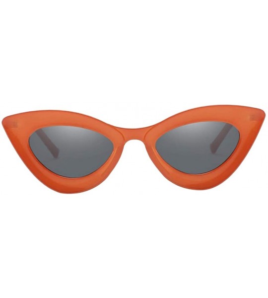 Cat Eye Fashion Womens Cat Eye Sunglasses Outdoor Party Eyewear UV Protection Shades - Orange - CH190220Q87 $20.66