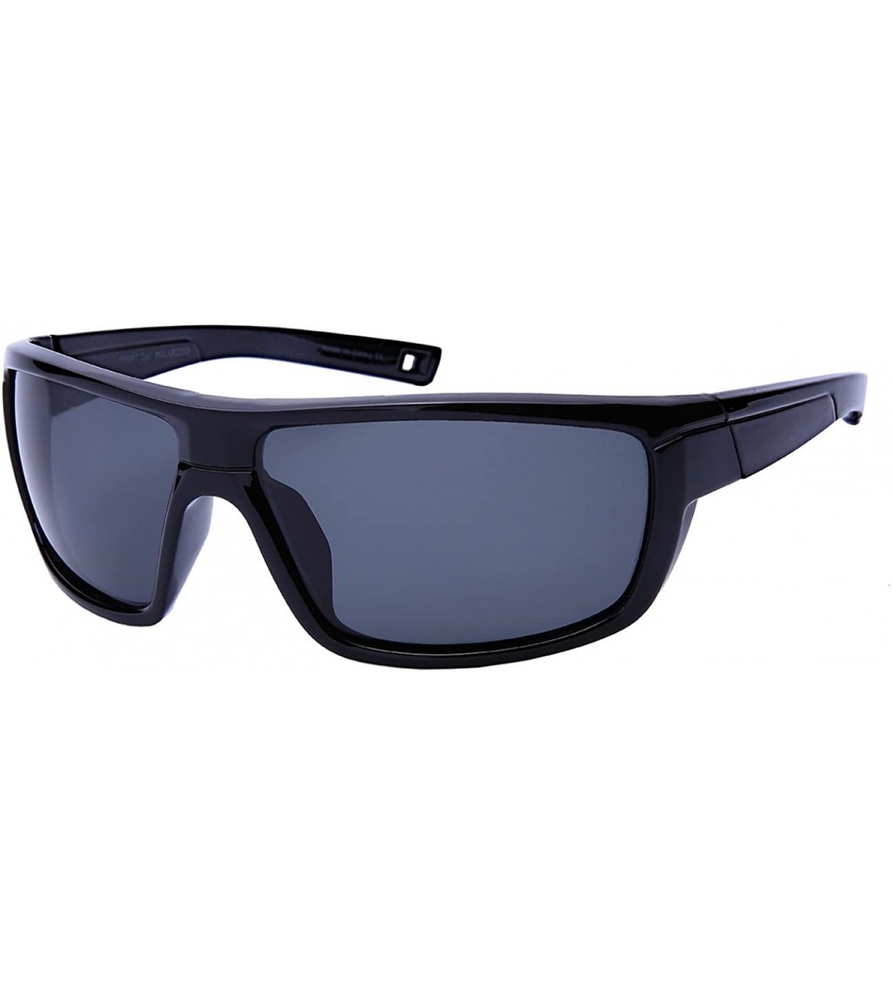 Wrap Bold Sports Wrap Sunglasses w/Flash Mirror Lens 570097-FM - Black - C512O39QK21 $19.81