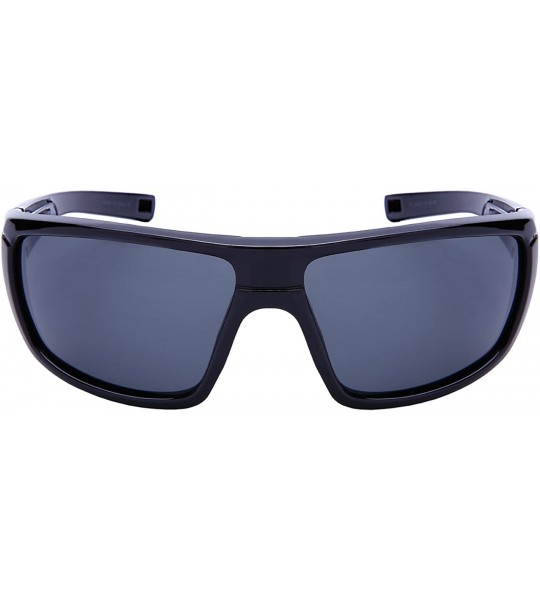 Wrap Bold Sports Wrap Sunglasses w/Flash Mirror Lens 570097-FM - Black - C512O39QK21 $19.81