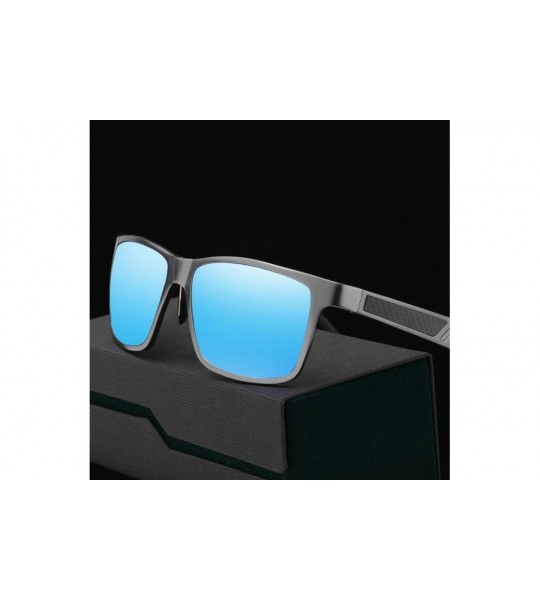 Aviator Aluminum Men's Polarized Mirror SunGlasses Male Driving Silver Whitemercury - Silver Blackgray - C918YZUTDMD $41.89
