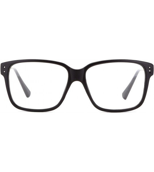 Wayfarer Casual Nerd Thick Clear Frames Fashion Glasses for Women - Matte Black - C211FAEL6JL $18.02