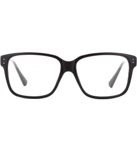 Wayfarer Casual Nerd Thick Clear Frames Fashion Glasses for Women - Matte Black - C211FAEL6JL $18.02