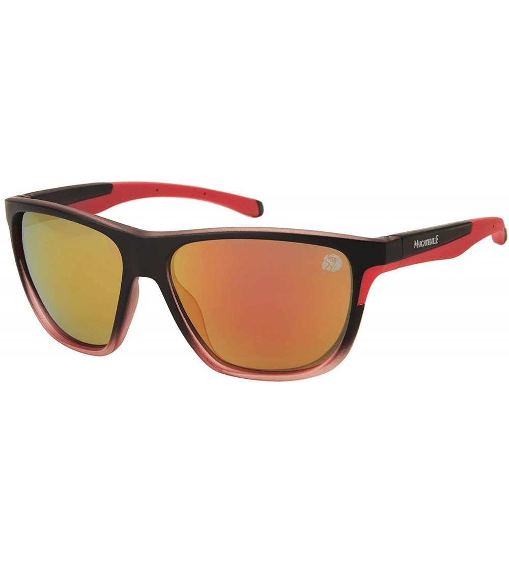 Rectangular State Of Mind Polarized Rectangular Sunglasses - Red - CX183G25LKL $33.23