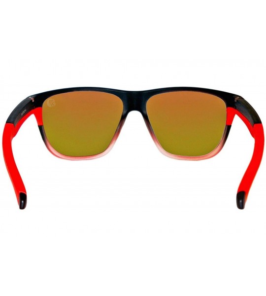 Rectangular State Of Mind Polarized Rectangular Sunglasses - Red - CX183G25LKL $33.23