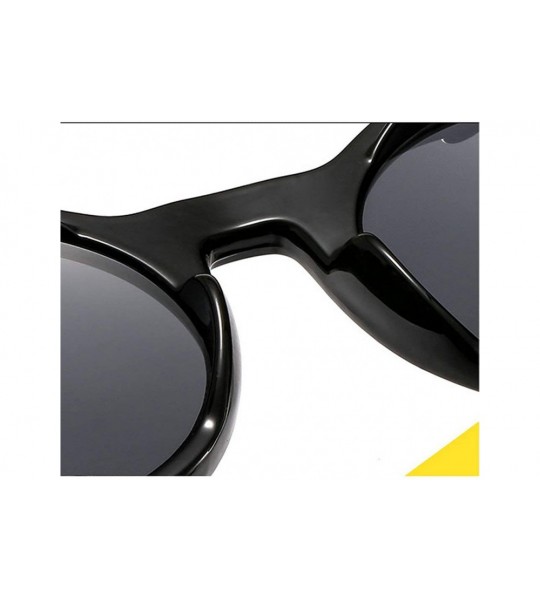 Round 2020 New Transparent Color Punk Flip Sunglasses Men Women Fashion UV400 Round Glasses - Clear&yellow - C51935CSQQI $25.73