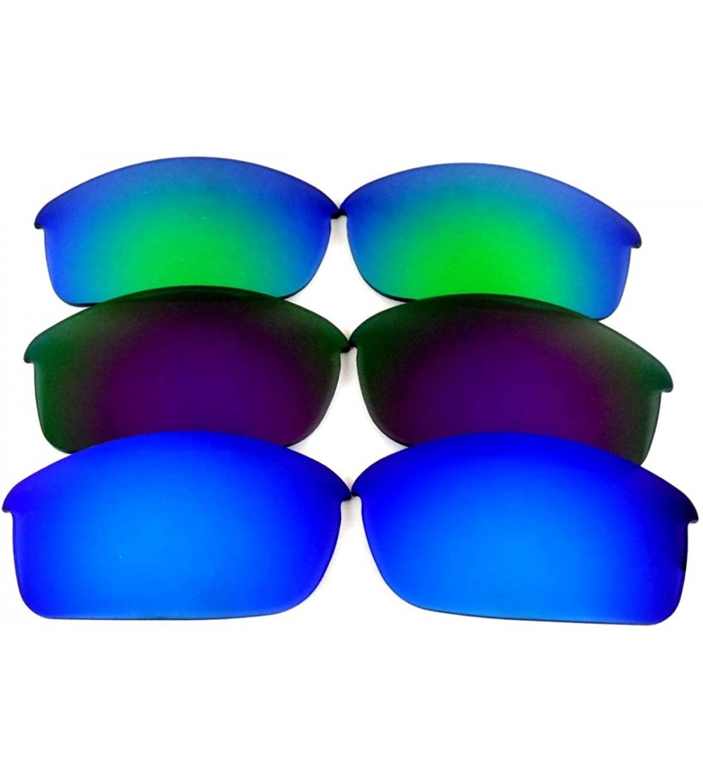 Oversized Replacement Lenses Flak Jacket Black&Blue&Green Color 3 Pairs-FREE S&H. - Blue&purple&green - CE129Y1H4ZV $38.74