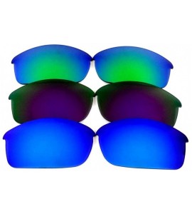 Oversized Replacement Lenses Flak Jacket Black&Blue&Green Color 3 Pairs-FREE S&H. - Blue&purple&green - CE129Y1H4ZV $38.74