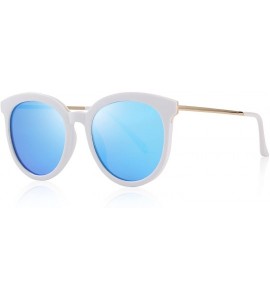 Cat Eye Women Cat Eye Polarized Sunglasses Mirrored Lens UV Protection S6152 - Gold&blue - CS186CN993L $29.44