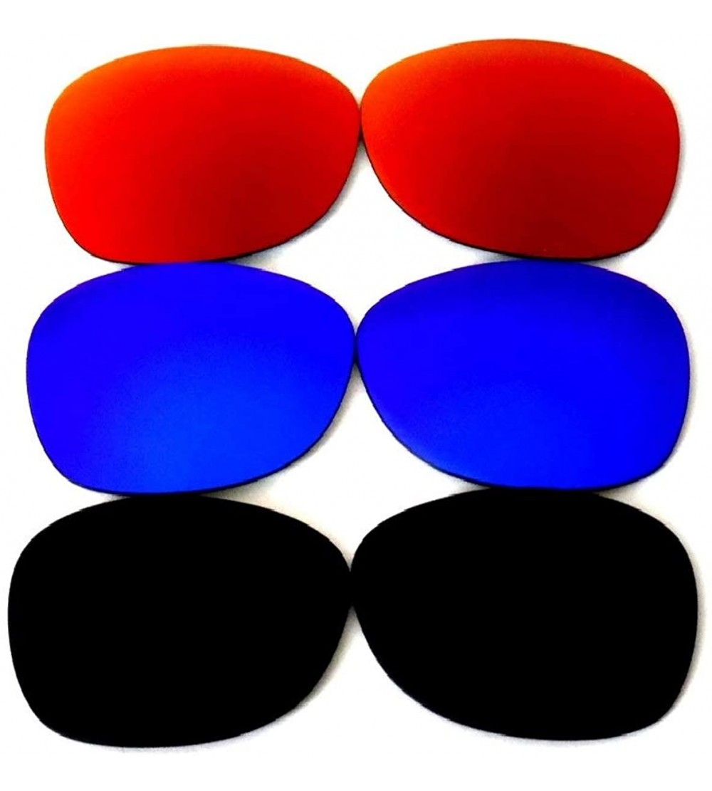 Wayfarer Replacement Lenses For Ray-Ban RB2132 New Wayfarer 52 mm (not 55 mm) Black/Blue/Red Polarized 100% UVAB - CB194A3WSY...