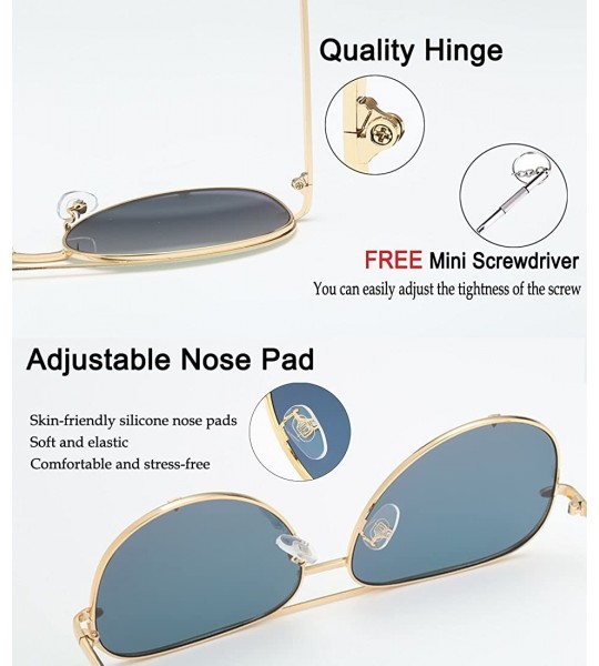 Wrap Mirrored Aviator Sunglasses For Men Women Fashion Designer UV400 Sun Glasses - Gold/Brown - CJ198N5K0E7 $29.26