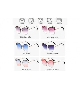 Rimless Sunglasses for Women Oversized UV400 Protection Travel Driving Sunglasses Butterfly Frame Metal Rimless - CN18WR8H897...