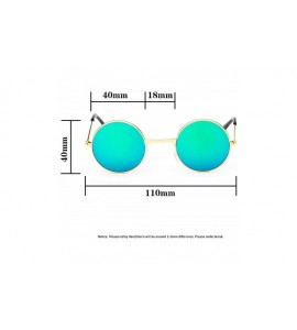 Round Cool Retro Black Blue Round Kids Sunglasses Little Girl/boy Baby Child Glasses Goggles Oculos UV400 Small Face - CV197Y...