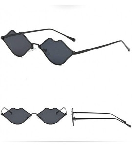 Square Women Man Fashion Vintage Lips Irregular Shape Sunglasses Retro Eyewear - D - CW18Q3SUH09 $18.13