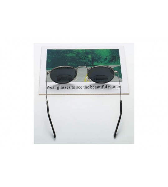 Round Retro Round Sunglasses Men Polarized Uv400 2019 Summer Sun Glasses Male Driving Metal Frame Gold Black Green - C6197Y60...