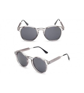 Aviator 2019 Vintage Round Sunglasses Women/Men Classic Outdoor Oculos De Black Gray - Gray - C518XAL7K5R $17.84