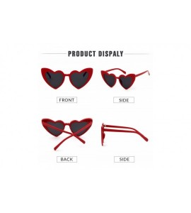 Cat Eye Vintage Sunglasses Glasses Plastic Mirrored - H 2 Pack White+red - CM18N00MAQH $23.58