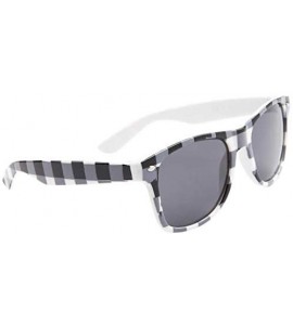 Wayfarer 2 Pair HQL Party Plaid Fancies by Sojayo - 1 White & 1 Yellow (2 Pack) - CF18DO9QTS6 $24.17