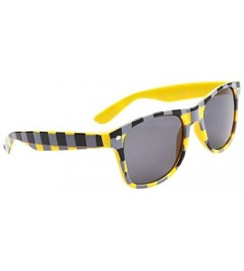 Wayfarer 2 Pair HQL Party Plaid Fancies by Sojayo - 1 White & 1 Yellow (2 Pack) - CF18DO9QTS6 $24.17