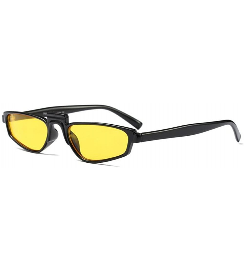 Goggle Unisex Retro Vintage eyewear Fashion Small Square Frame Mini Sunglasses - C5 - CP1807CZQMR $17.18
