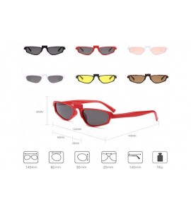 Goggle Unisex Retro Vintage eyewear Fashion Small Square Frame Mini Sunglasses - C5 - CP1807CZQMR $17.18