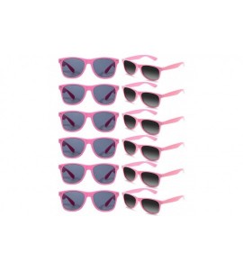 Square 12 Pack Vintage 80's Retro Unisex Neon Sunglasses Party Favors for Kids and Adults - Pink - CV198DQ4LQR $30.35