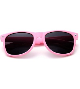 Square 12 Pack Vintage 80's Retro Unisex Neon Sunglasses Party Favors for Kids and Adults - Pink - CV198DQ4LQR $30.35