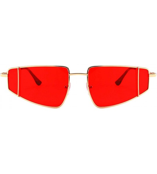 Oversized Vintage style Sunglasses for Unisex metal PC UV 400 Protection Sunglasses - Red - C118SAT9X0Y $38.89