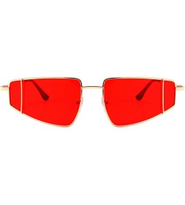 Oversized Vintage style Sunglasses for Unisex metal PC UV 400 Protection Sunglasses - Red - C118SAT9X0Y $38.89