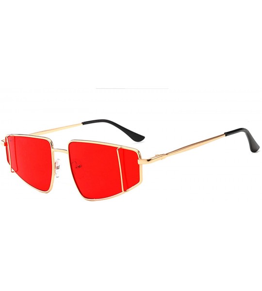 Oversized Vintage style Sunglasses for Unisex metal PC UV 400 Protection Sunglasses - Red - C118SAT9X0Y $38.89