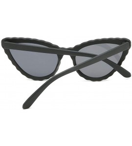 Round Vintage Sunglasses-Women's Cat Eye Shade Integrated Stripe Glasses - A - CP18ROU6Q75 $14.51