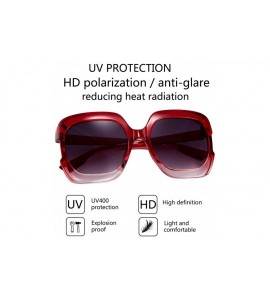 Oval Classic Oversized Sunglasses for Women UV Protection Fashion Large Square Frame Design Eyewear - C718W4C6SAG $24.83