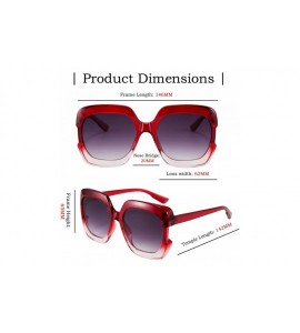 Oval Classic Oversized Sunglasses for Women UV Protection Fashion Large Square Frame Design Eyewear - C718W4C6SAG $24.83