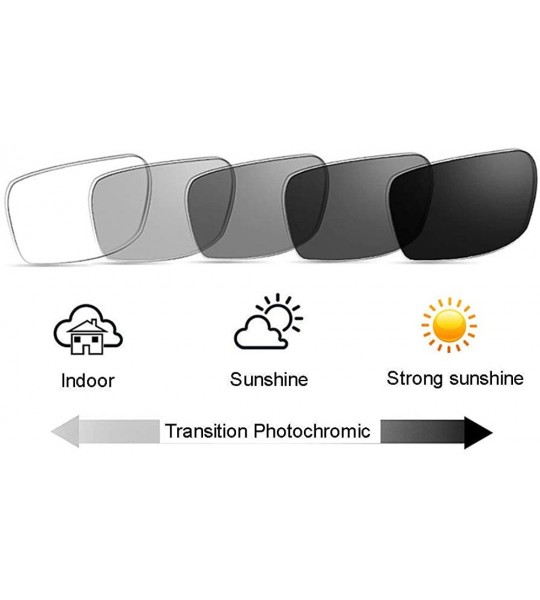 Oval Transition Photochromic Anti-UV Reader Men Women Oval TR90 Reading Glasses - Black - CF18YEX8YYY $33.22