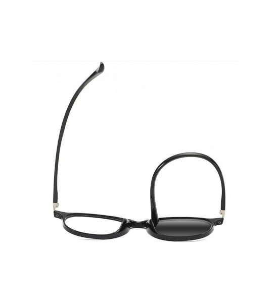 Oval Transition Photochromic Anti-UV Reader Men Women Oval TR90 Reading Glasses - Black - CF18YEX8YYY $33.22