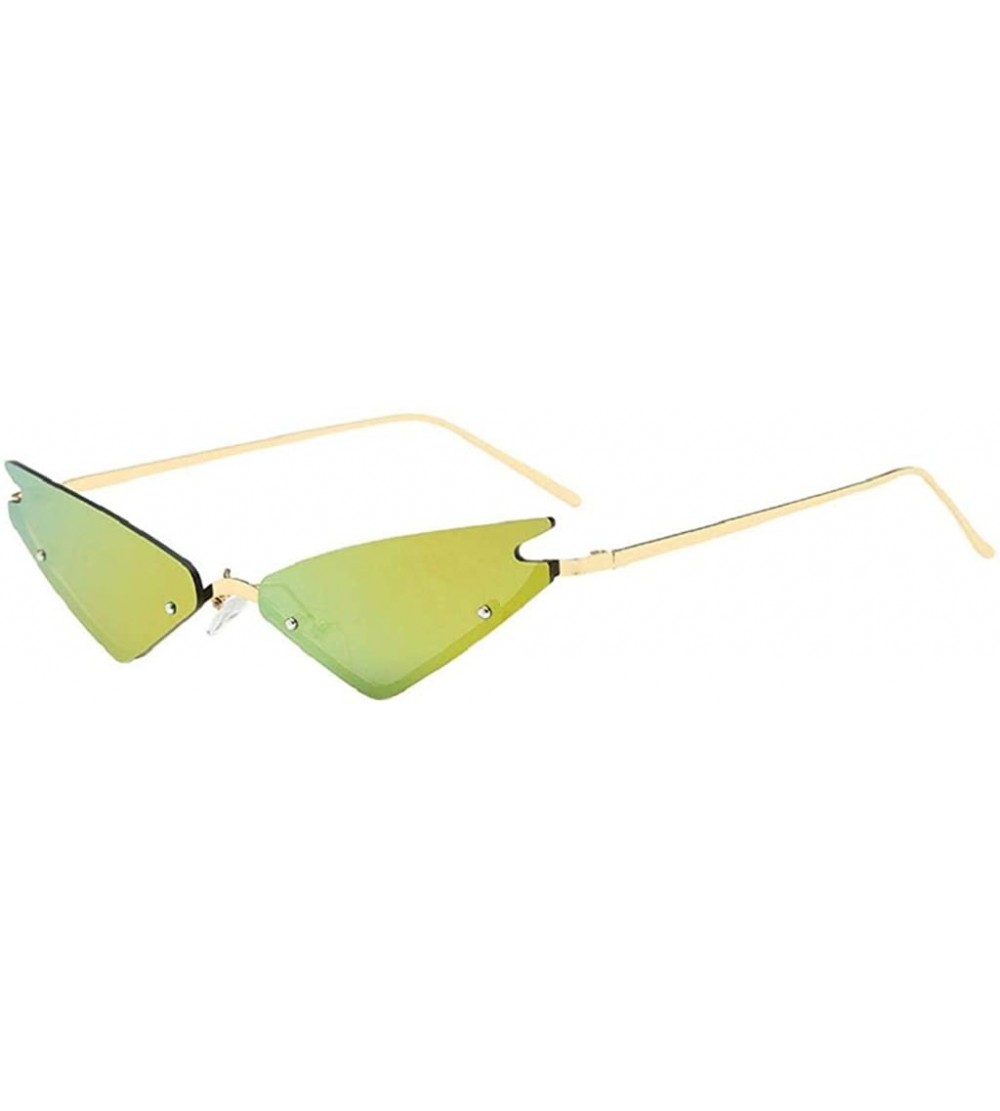 Sport Fashion Polarized Sunglasses - REYO Vintage Retro Unisex Irregular Shape Sunglasses Eyewear For Men/Women - E - C818NW8...