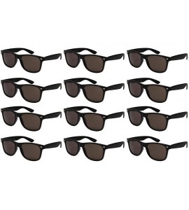 Wayfarer Wholesale 80's Retro Style Horned Rim Sunglasses Unisex Spring Hinge -12 Pack - C118IR7DNA8 $31.21