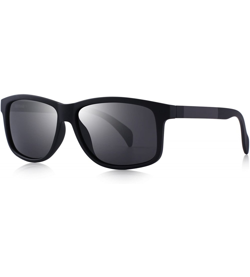Sport Polarized Sports Fishing Sunglasses for Men O8507 - Black - CW18H36TEYX $30.69