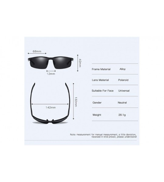 Aviator Men's Aluminum Magnesium Half Frame Sport Polarizing Sunglasses Brilliant Polarizing Driving Sunglasses - D - CG18QO3...