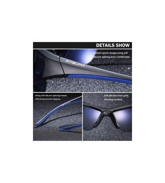 Rectangular Sports Polarized Sunglasses For Cycling Baseball Driving Fishing Ultralight Frame 100% UV Protection - CI1939ES97...