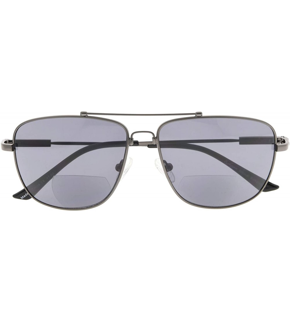 Wayfarer Memory Titanium Bifocal Sunglasses Black Metal Frame Flexible Reading Sunglasses +1.0 Many Colors Available - CU18MC...