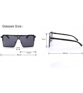 Square Sunglasses Men's Square Modern Visor Glasses - 3 - CP190RE649O $60.66